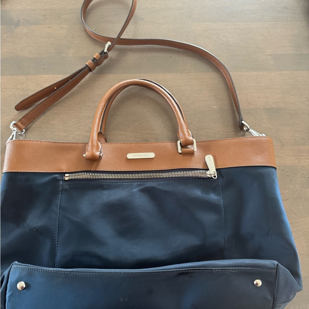 Michael Kors navy and brown bag